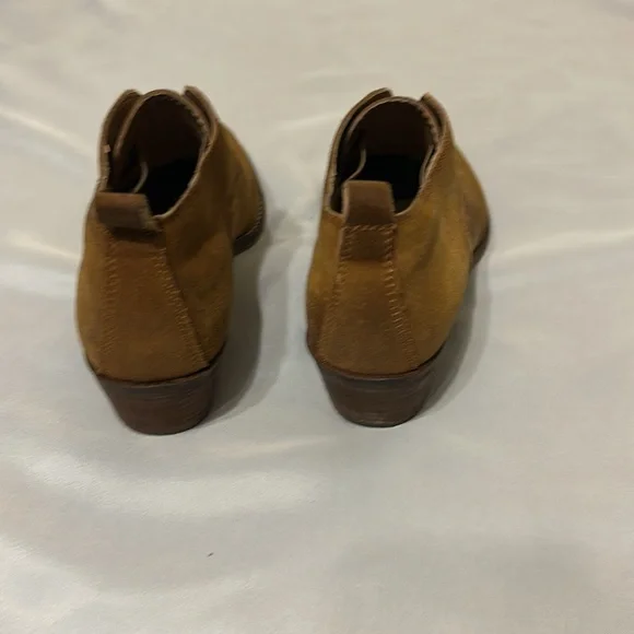 Lucky Brand Fimberly Brown Suede Leather Ankle Boots - Picture 4 of 5